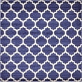 thumbnail image 1 of Unique Loom 3128496 8 x 8 ft. Philadelphia Trellis Square Rug, Navy Blue, 1 of 10