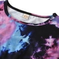 thumbnail image 4 of Kiapeise Little Girl Tie Dye Printed Outfits Short Sleeve T-shirt Top + Shorts, 4 of 7
