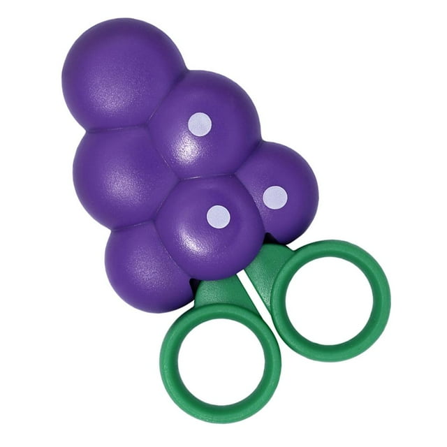 veasfak Round head scissors with fruit-shaped holder grape