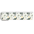 thumbnail image 3 of Ambesonne Halloween Fabric by the Yard Upholstery, Scared Cat Ghost Skulls, 3 Yards, Off White Ginger Black, 3 of 5