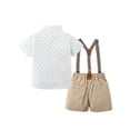 thumbnail image 4 of WESIDOM Boy Clothes Suits Toddler Summer Formal Plaid Shirt Tie Shorts Outfits Cotton Fabric 3Pcs, 4 of 10
