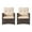 Dark Brown/Beige, variant on GDF Studio Nikki Outdoor Wicker Club Chairs with Cushions, Set of 2, Dark Brown and Beige