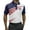 White, variant on 250Th Anniversary USA Shirt Men's Short Sleeve Performance Polo Shirt Stars and Stripes Print Button Front Breathable Casual Top White L