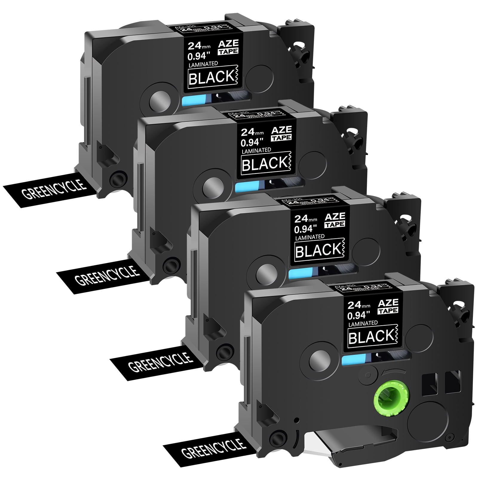 3PK TZ355 TZe355 For Brother P-Touch White on Black TZ Label Maker Tape 24mm 1/'/'