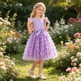 thumbnail image 5 of RTKFRFLM Girls Ruched Dress Summer Flutter Sleeve 3D Butterfly Details Smocked Bodice Cotton A-Line Sundress Kids 3-7Y, 5 of 9