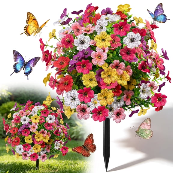 WEXLYN Artificial Violet Flowers Spring/Summer (2 Count)