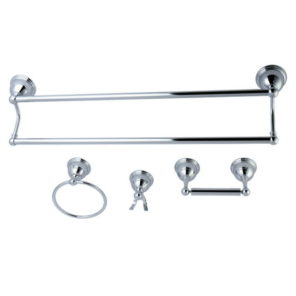Kingston Brass BAK3963478C Restoration 4-Piece Bathroom Hardware, Polished Chrome
