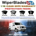 thumbnail image 2 of 2017 Nissan NV1500 Beam Wiper Blades Wipers w/1yr Warranty (Set of 2), 2 of 5