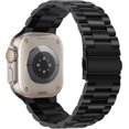 thumbnail image 3 of moogdieo Band Compatible with Apple Watch Band 49mm 45mm 44mm 42mm Premium Stainless Steel Metal Replacement Strap Compatible with Apple Watch Ultra 3 2 1 Series 11 10 9 8 7 6 5 4 3 2 1 SE, Black, 3 of 14