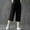 Black, variant on Outfmvch Flowy Pants Flowy Pants for Women Petite Pull On Elastic Beach Pant Plus Size Elastic Waist Trousers Cropped Lounge Trousers Palazzo Pants Capri Pants with Lace Side Black M-3XL