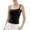 Black, variant on WTXUE Camisole Tops Square Neck Sports Bras for Women Padded Wirefree Workout Crop Tank Tops With Built In Bra Athletic Tank Tops Corset Tank Top Yoga Tank Tops for Women Black L