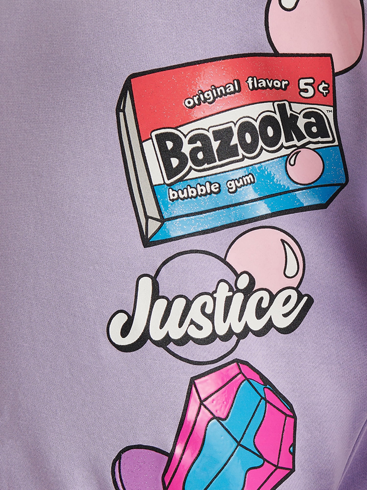 Justice Girls Ring Pop/Bazooka Collab Crew, Sizes XS-XLP