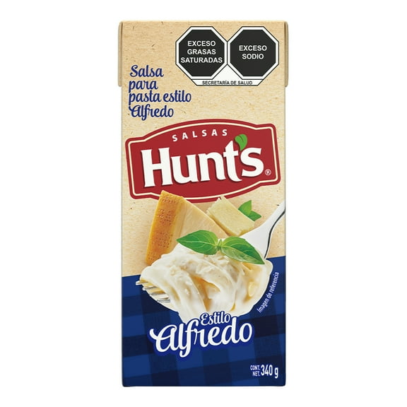 Salsa para pasta Hunts estilo Alfredo 340 g