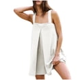 thumbnail image 2 of ALLLIST White Shorts High Short Wide-Leg Solid Dressy Skorts for Girls 100%Cotton Dressy XXL, 2 of 8