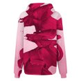 thumbnail image 5 of VEKDONE Oversized Hoodie Sweatshirts for Women 2025 Clearance Sale Trendy Print Drawstring Hooded Blouse with Pockets Fall Long Sleeve Loose Fit Pullover Hot Pink S, 5 of 5