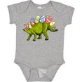 thumbnail image 3 of Inktastic Easter Bunny Stegosaurus with Eggs and Pink Ears Boys or Girls Baby Bodysuit, 3 of 5