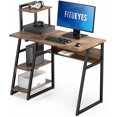 thumbnail image 1 of FITUEYES Computer Desk with Shelves Home Office Writing Table with Bookshelf for Home and Office, CD210302WR, 1 of 7
