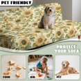 thumbnail image 6 of Jiueut Vintage Sunflower Pattern Armless Futon Cover, Machine Washable Sofa Slipcover with Stretch Bottom Anti-Slip Non Armrest Couch Chair Covers, 6 of 7