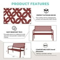 Grand Patio HeavyDuty Outdoor Garden Bench, AntiRust Frame, Seating for 23, Cherry Red