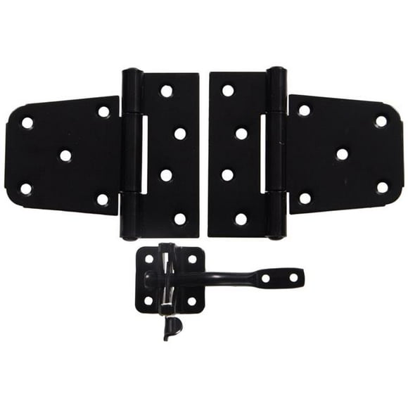 Hillman Group 851371 Carded - Ornamental Gate Hardware Kit, Black