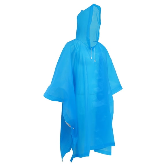Masteelf Blue EVA Material Premium Rain Poncho with Hoodie Design for Protection and Quick Drying 0.5mm Thick