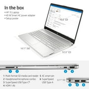 HP 15, Intel Core i3-1115, 8GB RAM, 256GB SSD, Silver, Windows 11, 15-dy2791wm