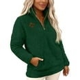 thumbnail image 2 of Women's Soft Half-Zip Pullover With Ribbed Cuffs And Kangaroo Pocket For Casual And Everyday Style Basic Fall Clothes Outfits Winter Clothing, 2 of 4