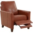 thumbnail image 3 of Modern Push Back Recliner with Leather Gel Technology - Caramel Brown Faux Leather, 3 of 9