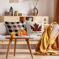 thumbnail image 3 of Fall Throw Pillow Covers 18x18 Set of 4 Pumpkin Maple Leaves and Buffalo Plaid Decorative Fall Pillow Case Autumn Thanksgiving Thankful Blessed Farmhouse Decorations Cushion Case for Couch, 3 of 6