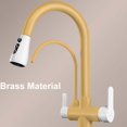 thumbnail image 3 of White Touch Kitchen Filter Faucets Solid Brass Hot Cold Pull Out Kitchen Mixer Tap 3 Ways Pure Smart Touch Filter Kitchen Faucet, 3 of 5