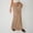 Khaki, variant on Tqcoqu Women's Elastic Waist Drawstring Skirt Casual Flowy Skirt Casual&Daily Wear,Green,Women's S-XXL