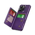 thumbnail image 2 of for iPhone 17 Wallet Case with Card Holder Premium PU Leather RFID Blocking Design iPhone 17 Back flip Rugged case for Women Men Magnetic Clasp Kickstand,Purple, 2 of 9
