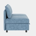 thumbnail image 4 of Jopath 32" Modular Storage Loveseat Sofa, Convertible Loveseat Sleeper Couch, Modern Upholstered Loveseat Sofa with Fabric for Living Room, Blue, 4 of 7