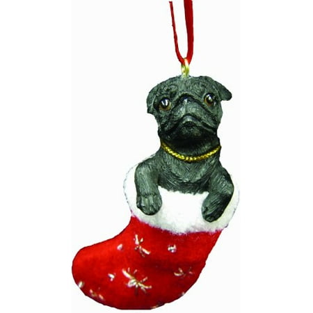 Pug Christmas Ornament - Pug Christmas Stocking Ornament with