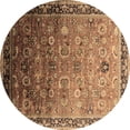 thumbnail image 1 of Ahgly Company Indoor Round Oriental Brown Industrial Area Rugs, 6' Round, 1 of 4