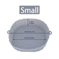 thumbnail image 1 of 1/2 piezas de molde de silicona para freidora de aire, bandeja para horno, pizza, pollo frito, moldes de silicona para freidora de aire (gris pequeño), 1 of 6