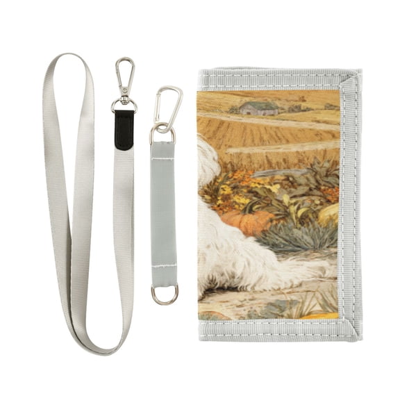 RMDQTR Cute Novelty Wallet Stylish Foldable Wallet The Perfect Gift White Havanese Dog Pattern