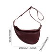 thumbnail image 3 of Bolso de hombro con forma de media luna para mujer, de piel sintética, bandolera simple, bolso diario para mujer, 3 of 8
