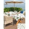 thumbnail image 4 of Outdoor Tablecloth with Umbrella Hole and Zipper, Green Olive Branches Rectangle Table Cloth 60x84 Inch Waterproof Tablecloth, Spring Pastoral Leaves Botanical Picnic Table Cover for Patio Camping, 4 of 7