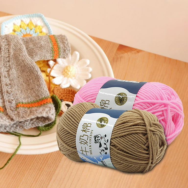 1 Roll Solid Soft Crochet Yarn Diy Knitting Material For Scarf, Sweater  Etc.