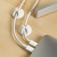 thumbnail image 4 of Wrap-It Storage Adhesive Cable Clips (42 Pack) - Cord Organizer for Desk Cable Management, Charger Cord Holder for Nightstand - White, 4 of 7