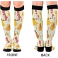 thumbnail image 2 of Coolnut 1 Pack Cute Dinosaur Compression Socks for Women Men Knee High Stocking for Running,Athletic,Medical, 2 of 6