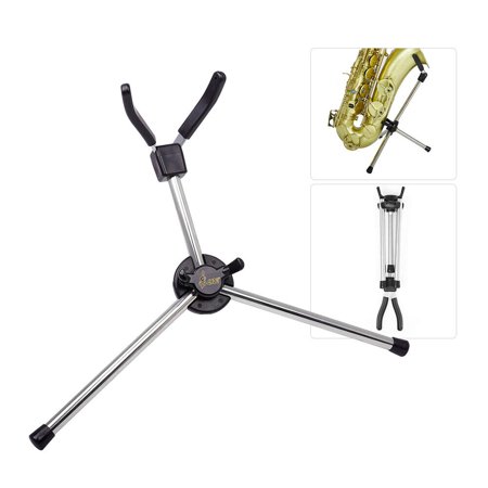 Securely Display Your Tenor Sax with Our Foldable Metal Floor Stand Holder - Includes Carry Bag for Easy Transport - C8A4
