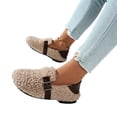 thumbnail image 2 of KEVCHE Womens Fuzzy Loafers ,Buckle Slip On Flat Cozy Winter Shoes, Plush Fleece Upper Buckle Strap Non-Slip Sole Warm Shoes ,Indoor Outdoor Casual Daily Fall Winter Shoes, 2 of 6