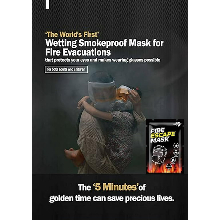 Full Face Fire Escape Mask - Smoke & Heat Protection Home Safety