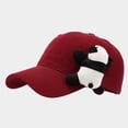 thumbnail image 2 of Sun Hats for Women Unisex Cute Panda Embroidered Baseball Cap Spring Summer Sun One Size, 2 of 7