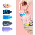 thumbnail image 3 of nipocaio Bouteilles d'Eau Pliables 2 pack Bouteille d'Eau de Voyage Portable Randonnée avec Bouchon Anti-Fuite 500ML Réutilisable (Style1, Noir+violet), 3 of 5