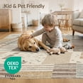 thumbnail image 4 of ODIKA 9'x12' Beige Geometric Patchwork Architectural Washable Area Rug Intricate With Modern Abstract Design Low Pile, Flatwoven, for Great Room, Indoor Concept, Large Living, 4 of 7