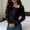 X-Black368, variant on YMNXA Women's Top Long Sleeve Solid Color Asymmetric Comfortable Fashion Slim Fit Tee For Casual Daily Wear,Black,L