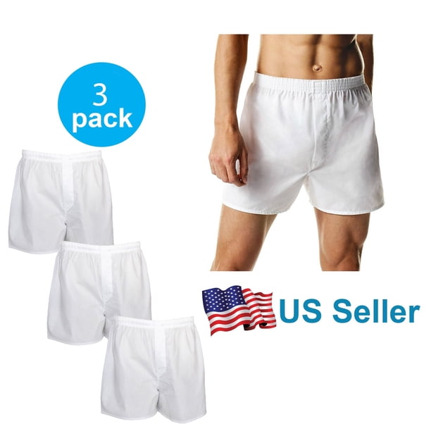 Paquete de 3 a 12 Calzoncillos Tipo Bóxer Blancos para Hombre con Cómoda Cinturilla Flexible (Blanco, XL, Paquete de 3)